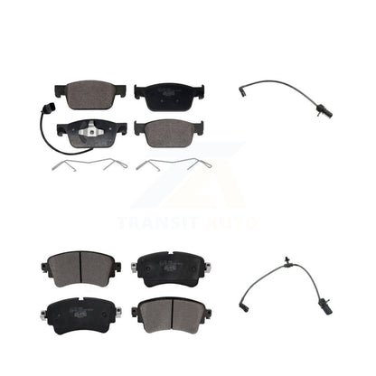 Ceramic Disc Brake Pads And Extra Wear Sensor Front Rear Kit For Audi A4 Quattro