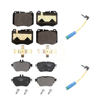 Ceramic Disc Brake Pads And Wear Sensors Front Rear Kit For Mercedes-Benz E300