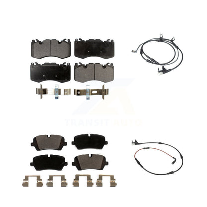 Ceramic Disc Brake Pad And Wear Sensor Front Rear Kit For Land Rover Range Sport