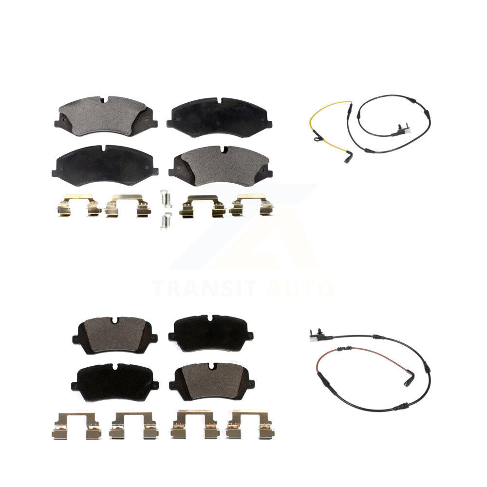 Ceramic Disc Brake Pad And Wear Sensor Front Rear Kit For Land Rover Range Sport