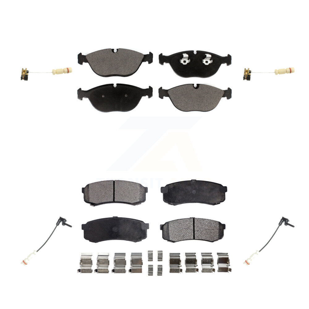 Ceramic Brake Pad Wear Sensor Front Rear Kit For 2000 Mercedes-Benz C43 AMG 4.3L