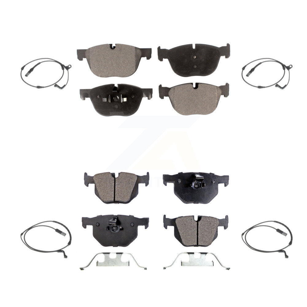 Ceramic Disc Brake Pads And Wear Sensors Front Rear Kit For BMW X5 X6