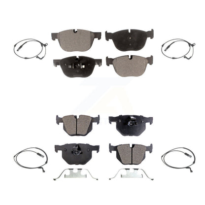 Ceramic Disc Brake Pads And Wear Sensors Front Rear Kit For BMW X5 X6