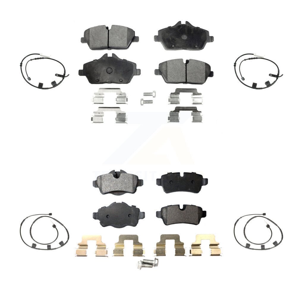 Ceramic Disc Brake Pads And Wear Sensors Front Rear Kit For Mini Cooper 1.6L