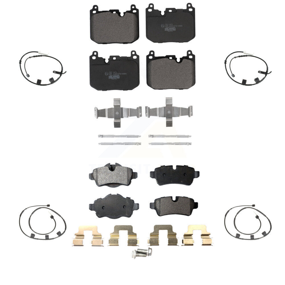 Ceramic Disc Brake Pads And Wear Sensors Front Rear Kit For Mini Cooper