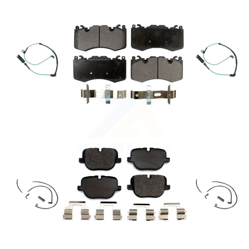 Ceramic Disc Brake Pads And Wear Sensors Front Rear Kit For Land Rover Range