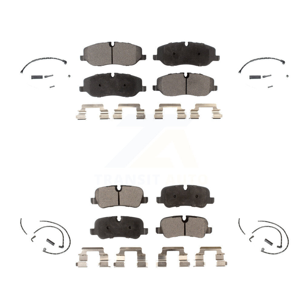 Ceramic Disc Brake Pads And Wear Sensors Front Rear Kit For Land Rover Range