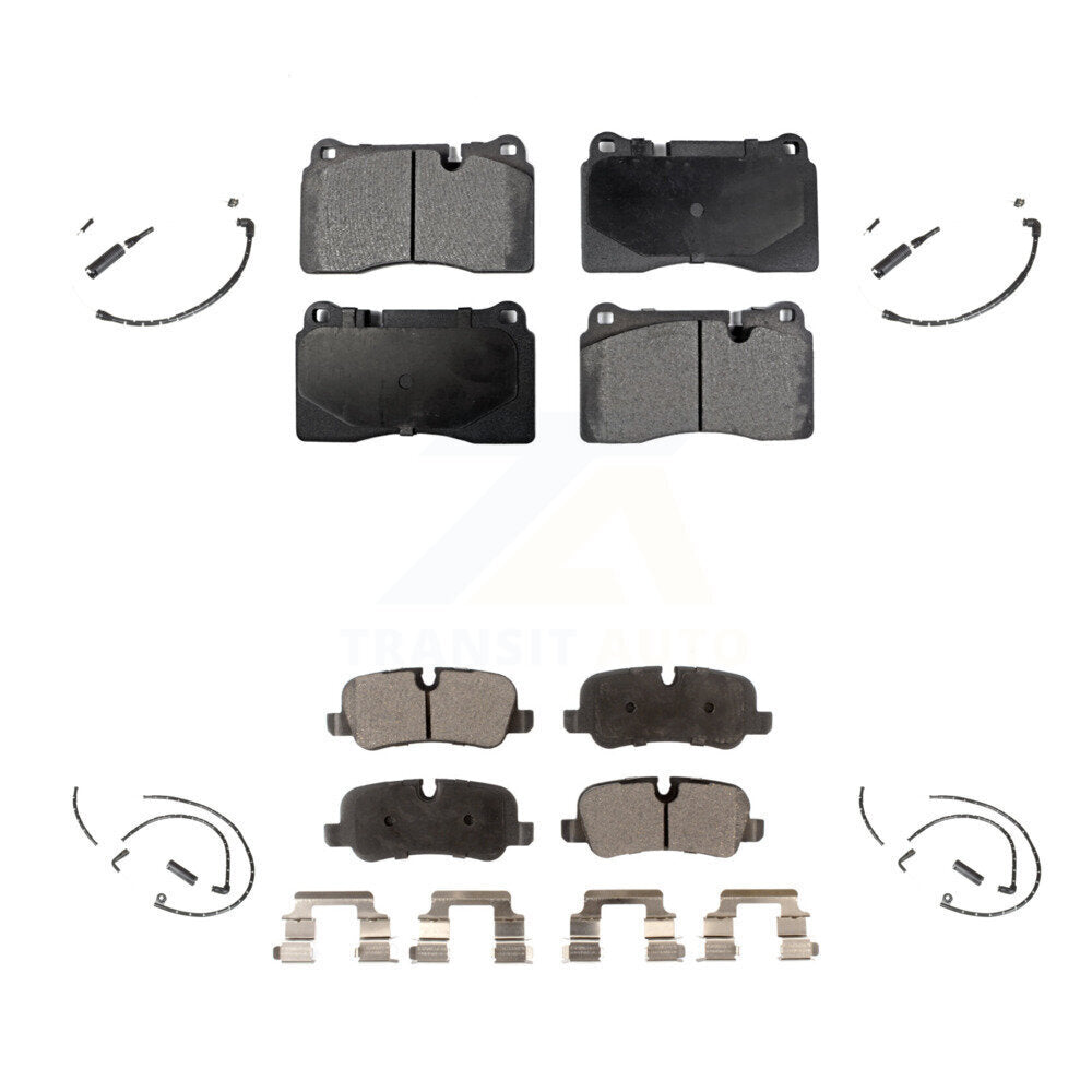 Ceramic Disc Brake Pads And Wear Sensors Front Rear Kit For Land Rover Range
