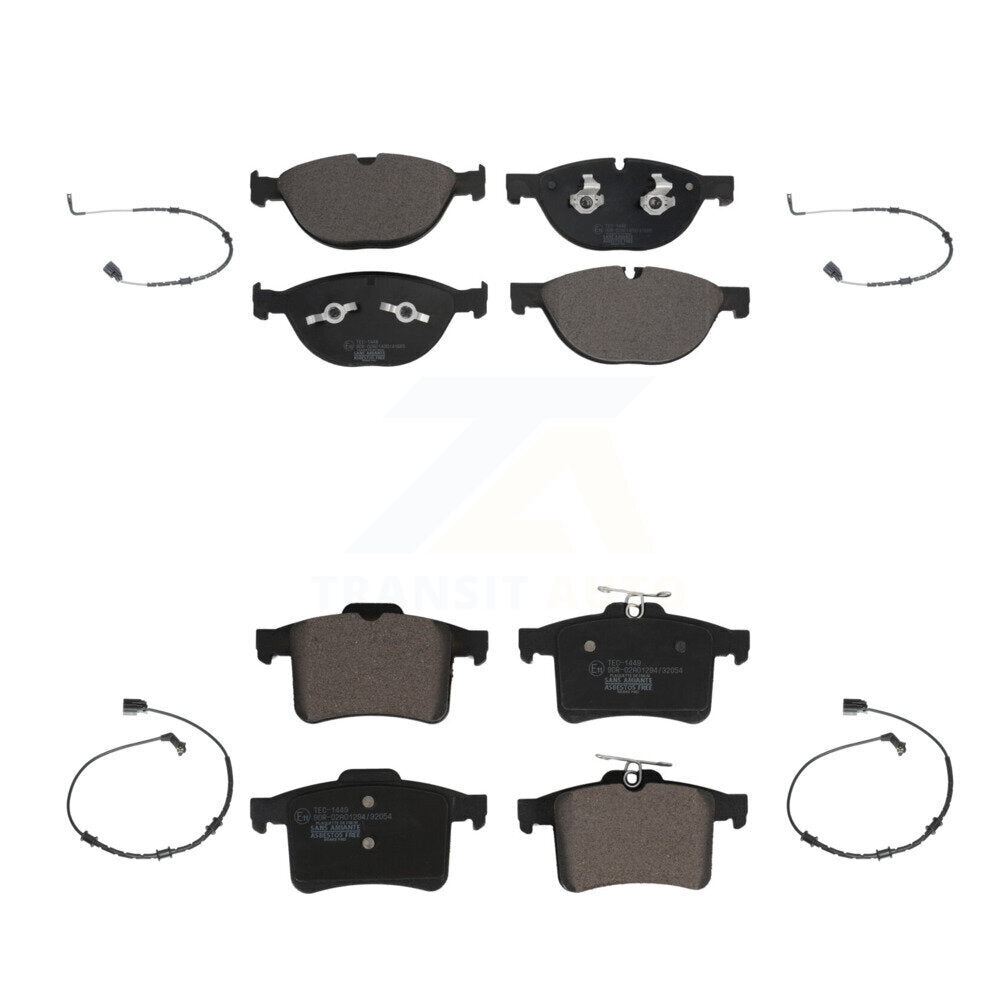 Ceramic Brake Pads Wear Sensor Front Rear Kit For Jaguar XF XJ XFR XKR XFR-S XJR