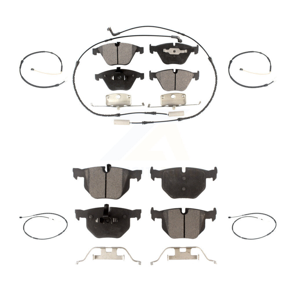 Ceramic Disc Brake Pads And Extra Wear Sensors Front Rear Kit For BMW X1