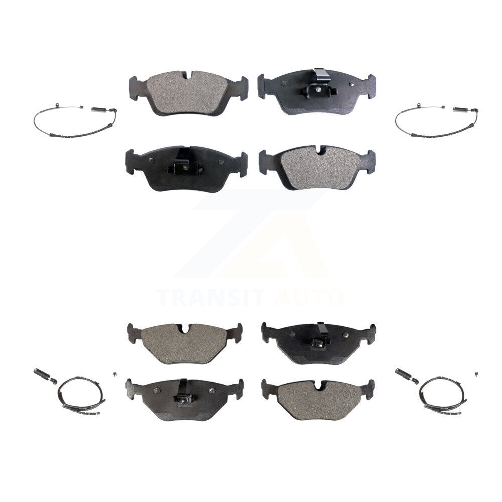 Ceramic Disc Brake Pads And Wear Sensors Front Rear Kit For BMW Z4