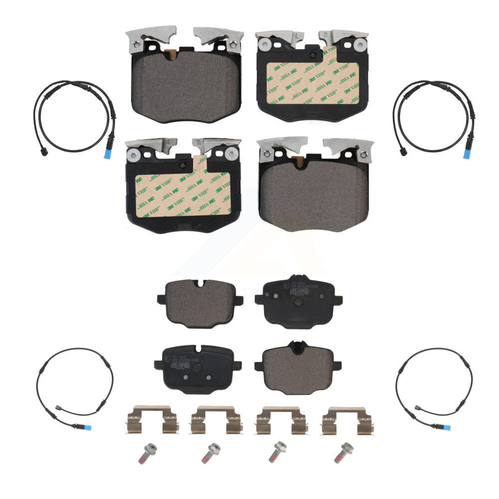 Ceramic Disc Brake Pads And Wear Sensors Front Rear Kit For BMW X5 X7
