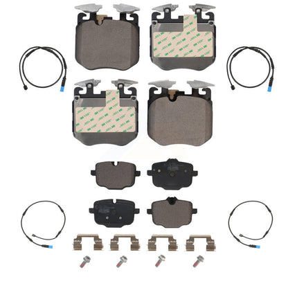 Ceramic Disc Brake Pads And Wear Sensors Front Rear Kit For BMW X5 X7 X6