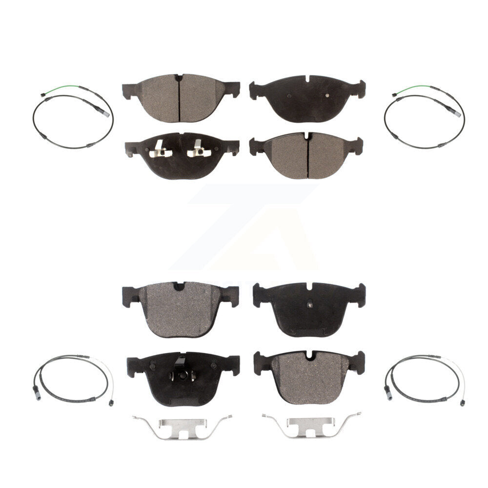 Ceramic Brake Pad & Wear Sensor Front Rear Kit For BMW X5 X6 xDrive50i with 4.4L