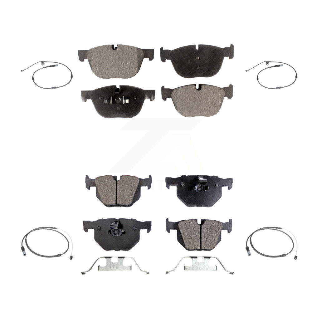 Ceramic Disc Brake Pads And Wear Sensors Front Rear Kit For BMW X5 X6