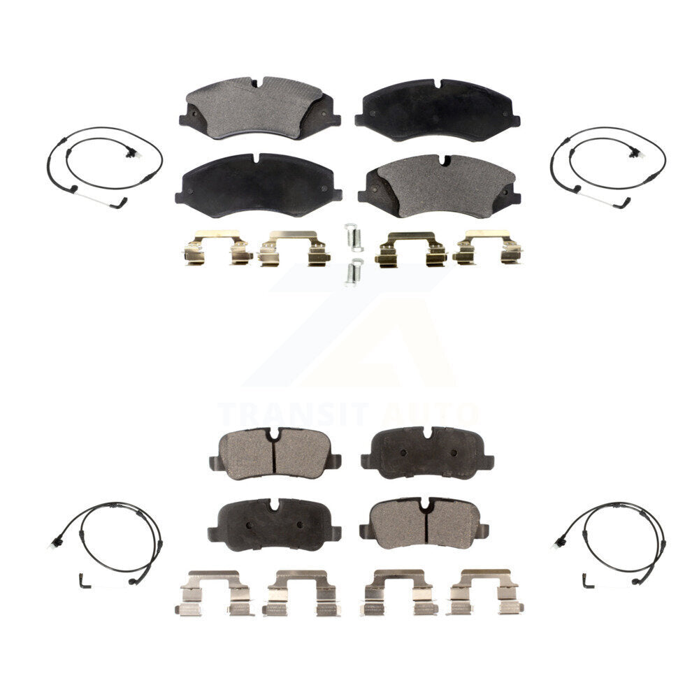 Ceramic Disc Brake Pad And Wear Sensor Front Rear Kit For Land Rover Range Sport