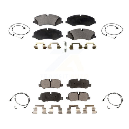 Ceramic Disc Brake Pad And Wear Sensor Front Rear Kit For Land Rover Range Sport
