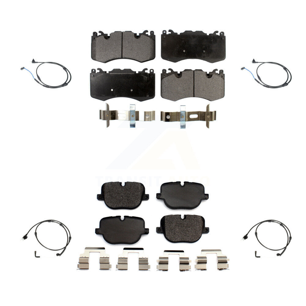 Ceramic Disc Brake Pad And Wear Sensor Front Rear Kit For Land Rover Range Sport