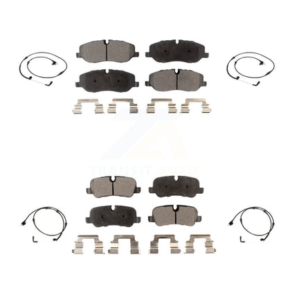 Ceramic Disc Brake Pad And Wear Sensor Front Rear Kit For Land Rover Range Sport