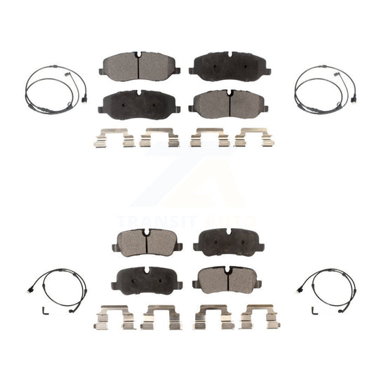 Ceramic Disc Brake Pad And Wear Sensor Front Rear Kit For Land Rover Range Sport