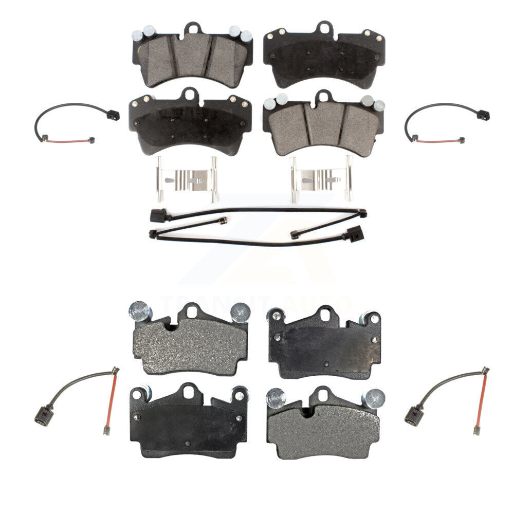 Ceramic Brake Pad & Extra Wear Sensor Front Rear Kit For Audi Q7 Porsche Cayenne