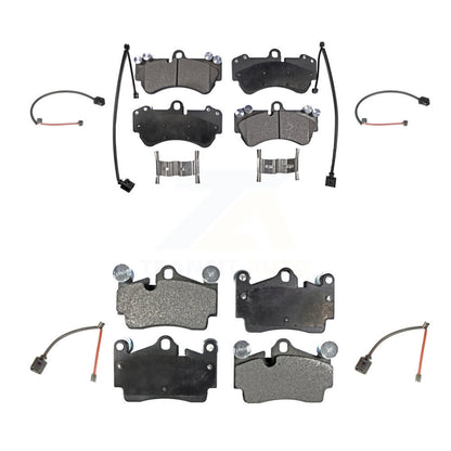 Ceramic Disc Brake Pads And Wear Sensors Front Rear Kit For Porsche Cayenne