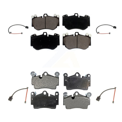 Ceramic Disc Brake Pads And Wear Sensors Front Rear Kit For Porsche Cayenne