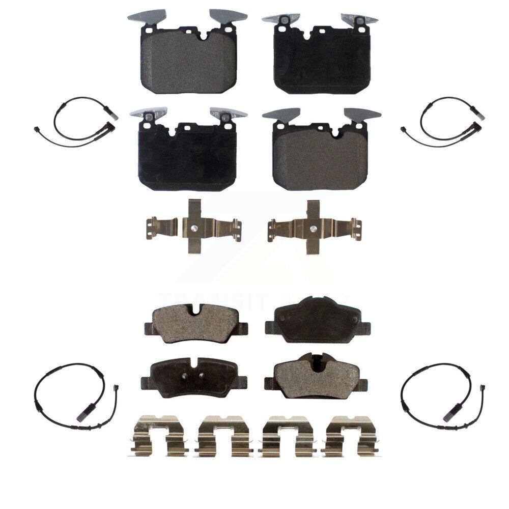 Ceramic Brake Pad & Wear Sensor Front Rear Kit For Mini Cooper John Works