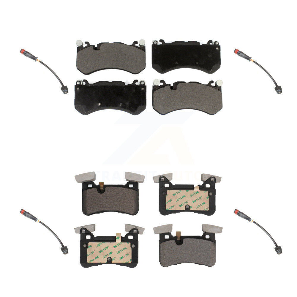 Ceramic Brake Pad And Wear Sensor Front Rear Kit For Mercedes-Benz C63 AMG E63 S