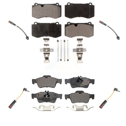 Ceramic Brake Pad & Wear Sensor Front Rear Kit For Mercedes-Benz S550 S450 CL550