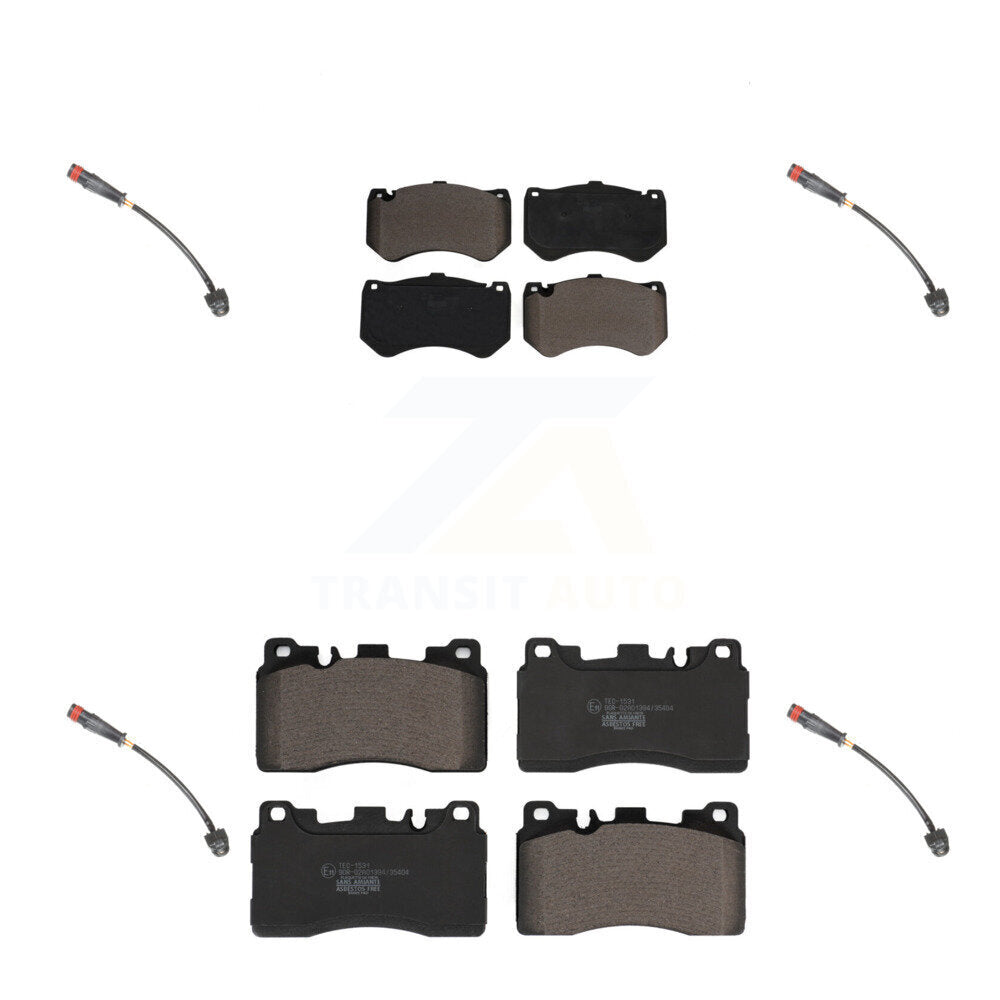 Ceramic Brake Pad & Wear Sensor Front Rear Kit For Mercedes-Benz E63 AMG S CLS63