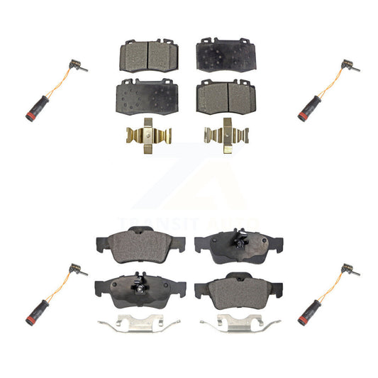Ceramic Brake Pads Wear Sensor Front Rear Kit For Mercedes-Benz E350 SL500 SL550