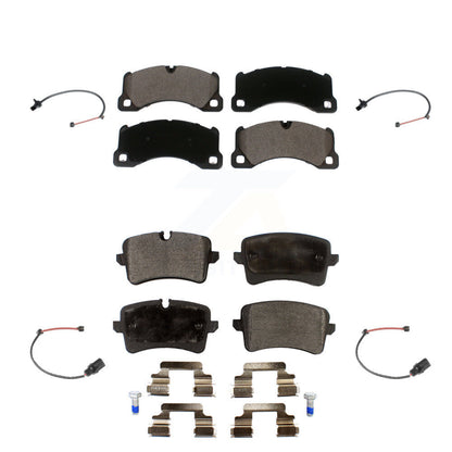 Ceramic Disc Brake Pads And Wear Sensors Front Rear Kit For Porsche Macan