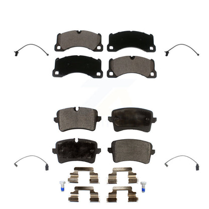 Ceramic Disc Brake Pads And Wear Sensors Front Rear Kit For Porsche Macan