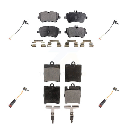 Ceramic Disc Brake Pads And Wear Sensors Front Rear Kit For Mercedes-Benz CLK320