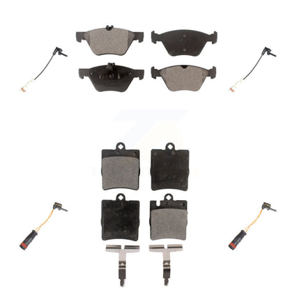 Ceramic Disc Brake Pads And Wear Sensors Front Rear Kit For Mercedes-Benz CLK320