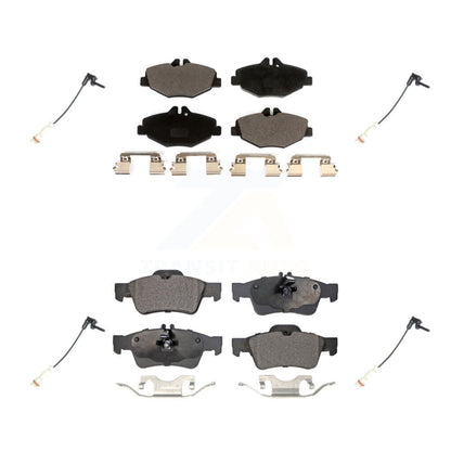 Ceramic Disc Brake Pads And Wear Sensors Front Rear Kit For Mercedes-Benz E320