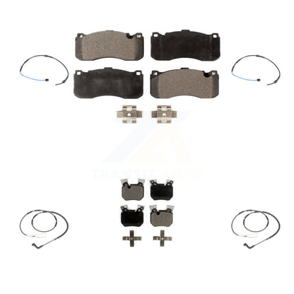 Ceramic Disc Brake Pads And Wear Sensors Front Rear Kit For BMW 135i 135is 3.0L