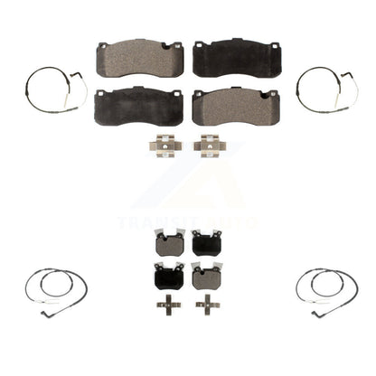 Ceramic Disc Brake Pads & Wear Sensor Front Rear Kit For 2008-2010 BMW 135i 3.0L