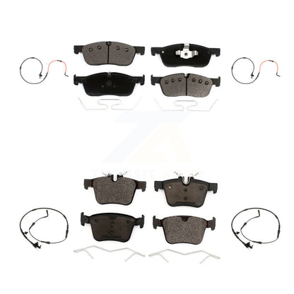 Ceramic Disc Brake Pads And Wear Sensors Front Rear Kit For Jaguar XE