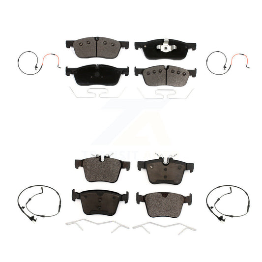 Ceramic Disc Brake Pads And Wear Sensors Front Rear Kit For Jaguar XE