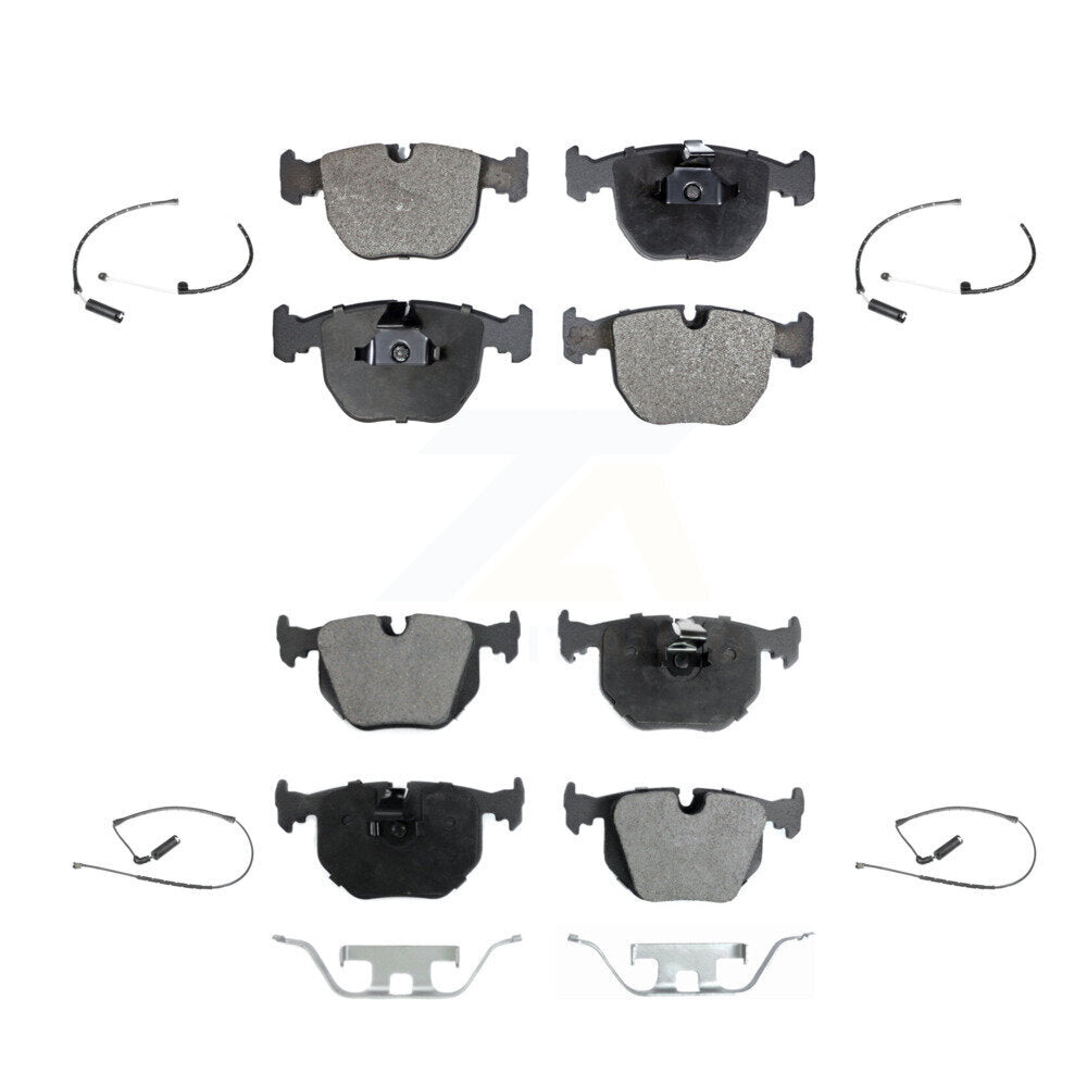 Ceramic Disc Brake Pads And Wear Sensors Front Rear Kit For BMW X5