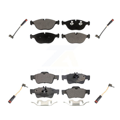 Ceramic Disc Brake Pads & Wear Sensor Front Rear Kit For Mercedes-Benz S500 S430