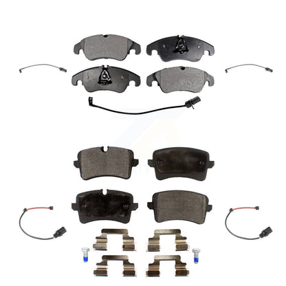 Ceramic Disc Brake Pads And Extra Wear Sensors Front Rear Kit For 2012 Audi A6