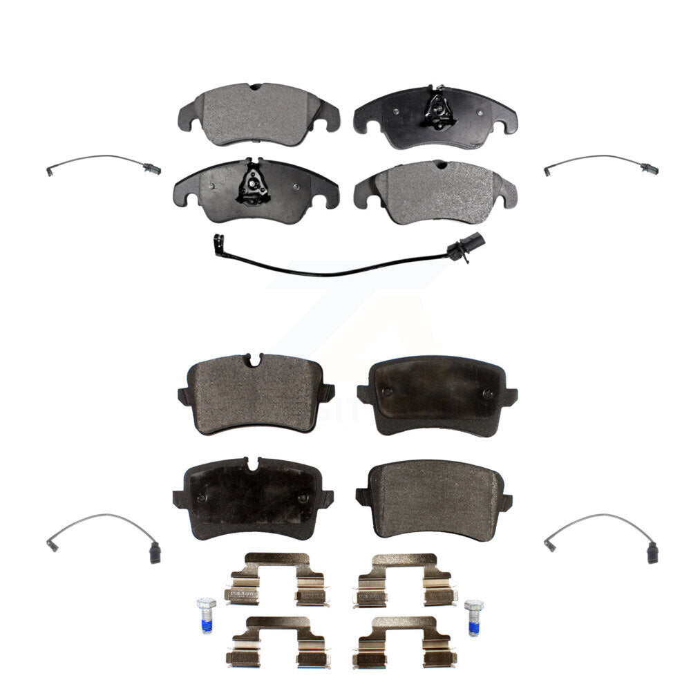 Ceramic Disc Brake Pads And Extra Wear Sensor Front Rear Kit For Audi A6 Quattro