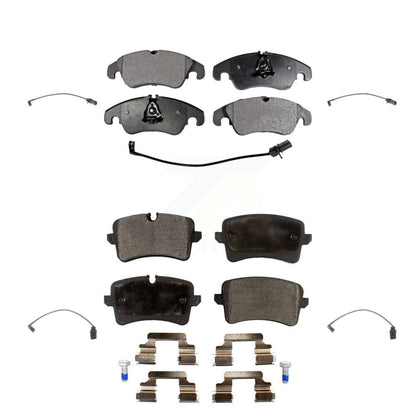 Ceramic Disc Brake Pads And Extra Wear Sensor Front Rear Kit For Audi A6 Quattro