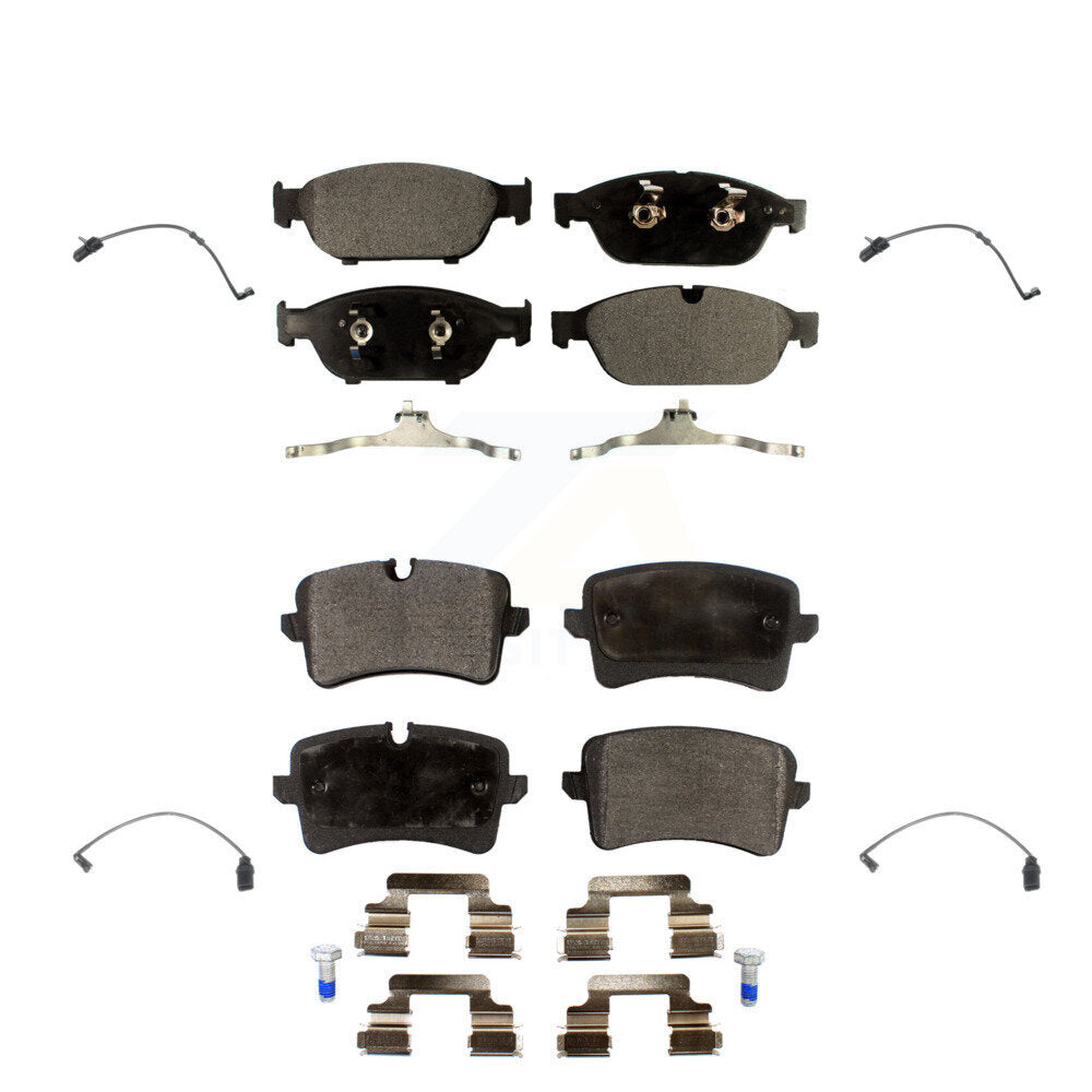 Ceramic Disc Brake Pads And Wear Sensors Front Rear Kit For Audi A6 Quattro A7