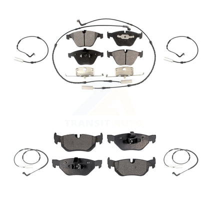 Ceramic Disc Brake Pads And Extra Wear Sensors Front Rear Kit For BMW 328i 323i