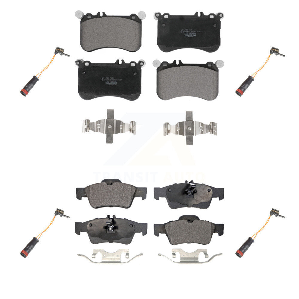 Ceramic Disc Brake Pads Wear Sensor Front Rear Kit For Mercedes-Benz CLS550 E550