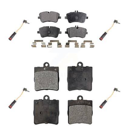 Ceramic Disc Brake Pads & Wear Sensor Front Rear Kit For Mercedes-Benz C230 C240